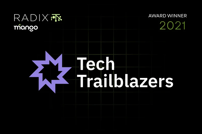 Radix IoT Named Runner-Up at 2021 Tech Trailblazers Awards: IoT