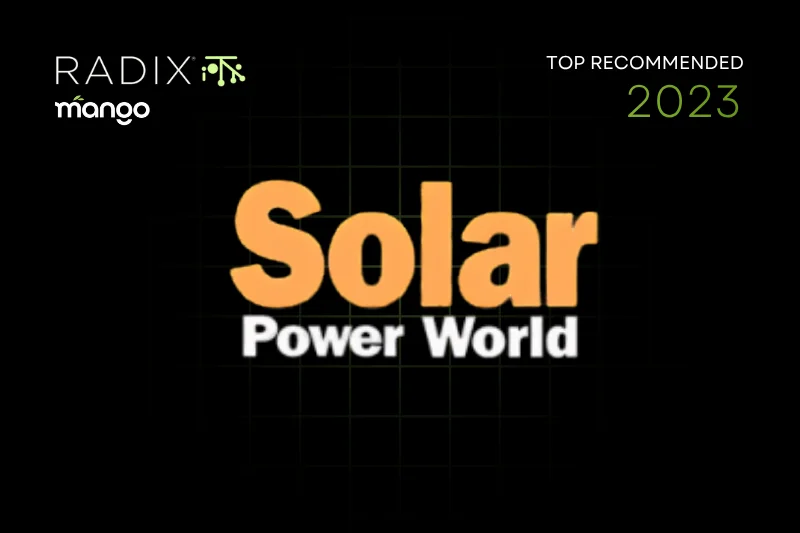 Radix IoT Listed in 2023 Top Solar Software and Monitoring Products